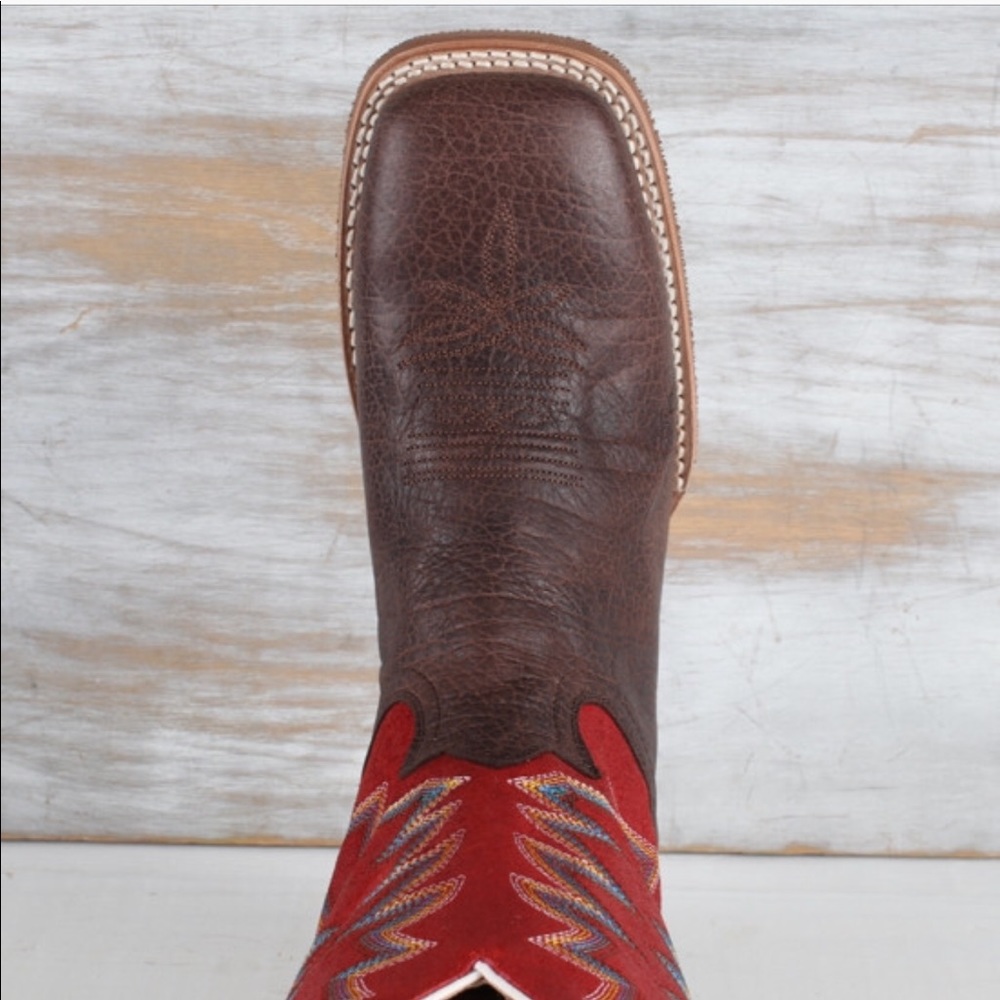 Tony Lama Cowboy Distressed Leather Boots - Picture 2 of 5
